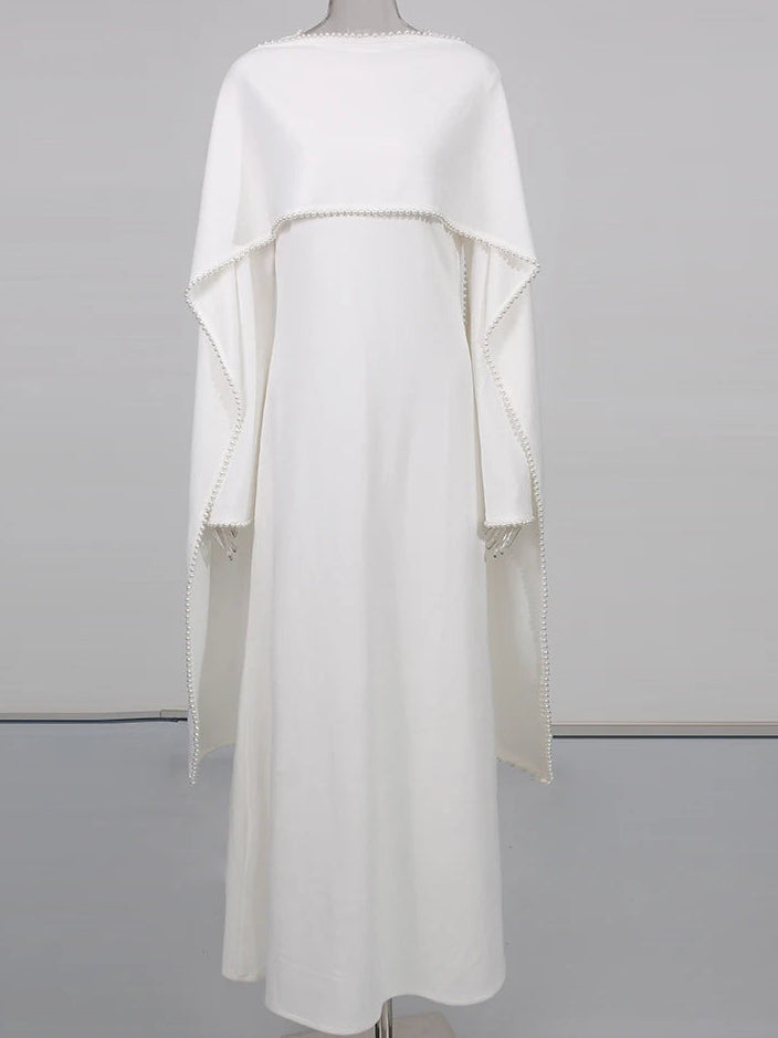 Abaya mit Perlenbesatz