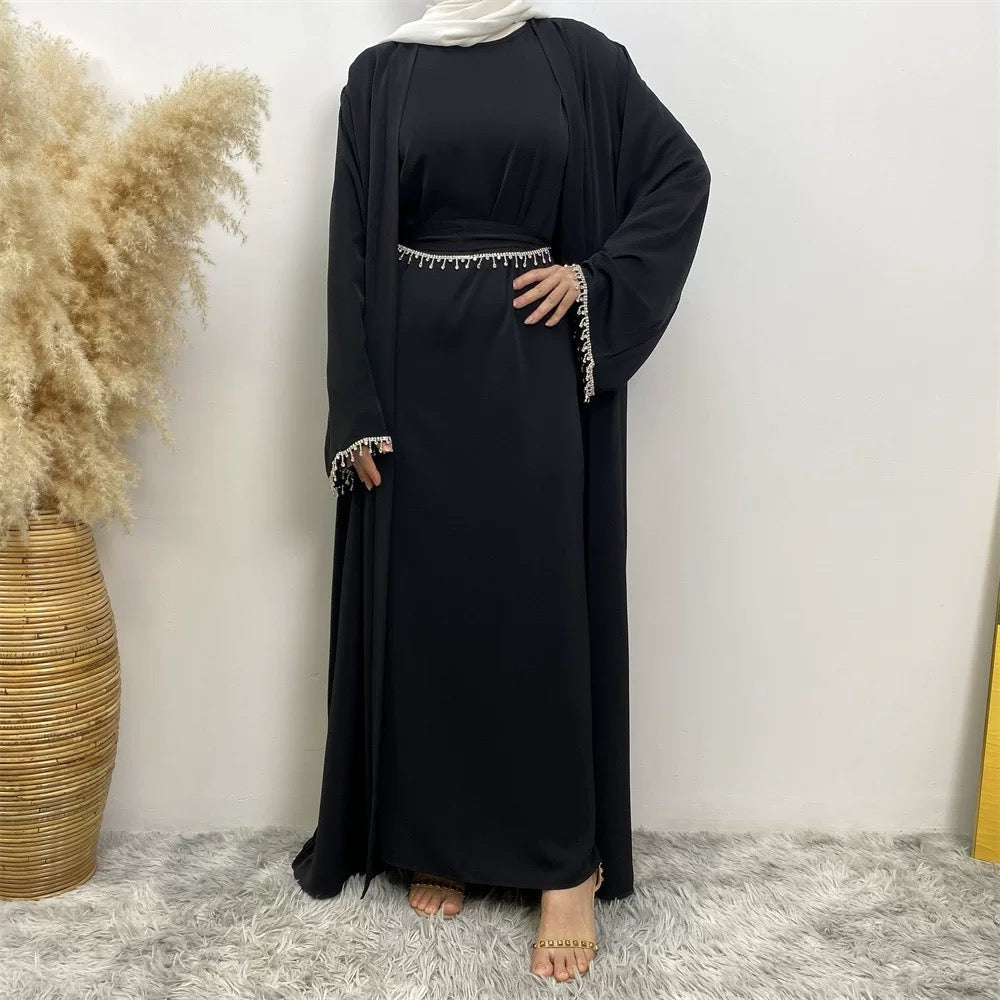 Klassische Abaya mit Glitzer