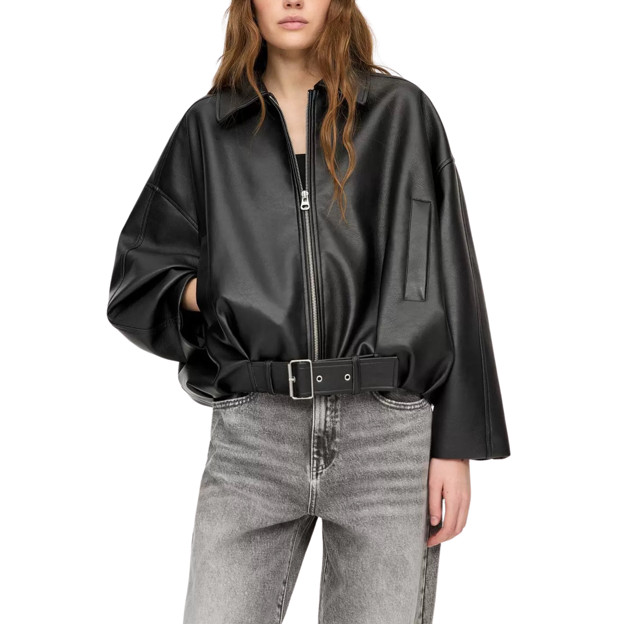 Lässige Lederjacke