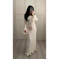 Elegantes Langarm Maxikleid