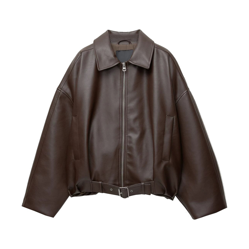 Lässige Lederjacke