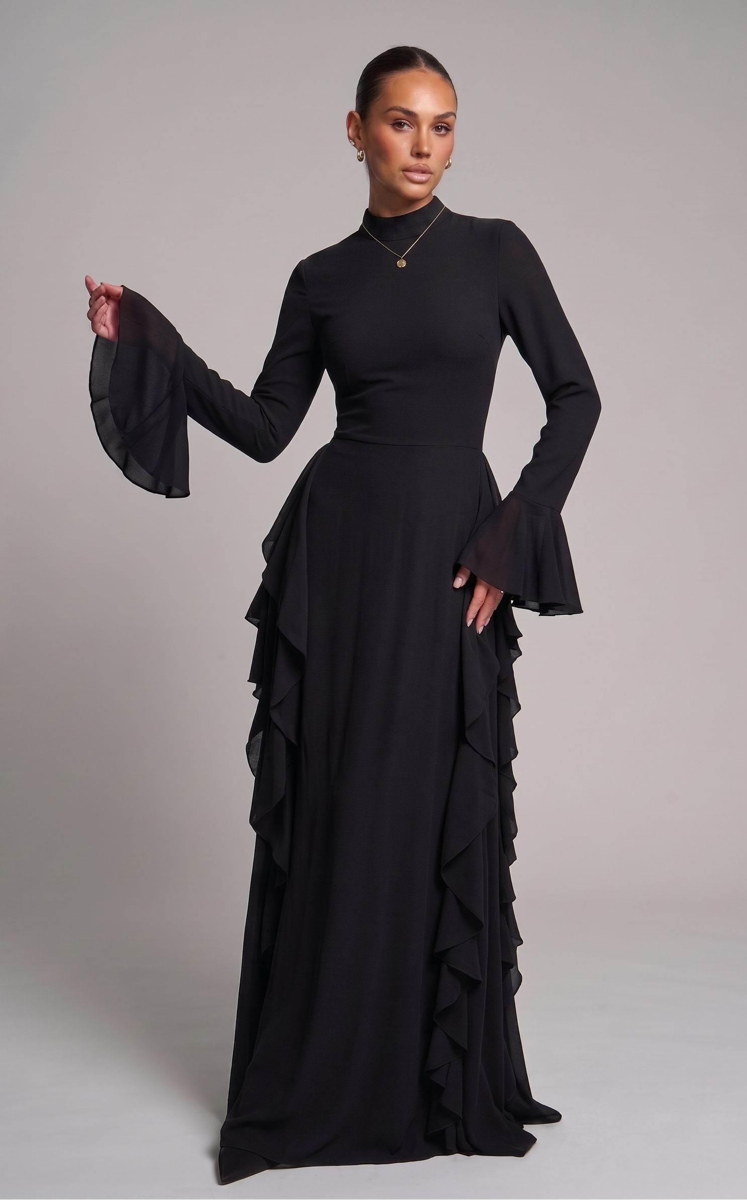 Elegantes Abaya mit Volants