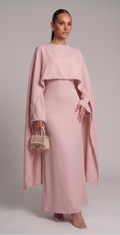 Abaya mit Perlenbesatz