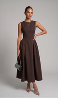 Cap Sleeve Maxikleid