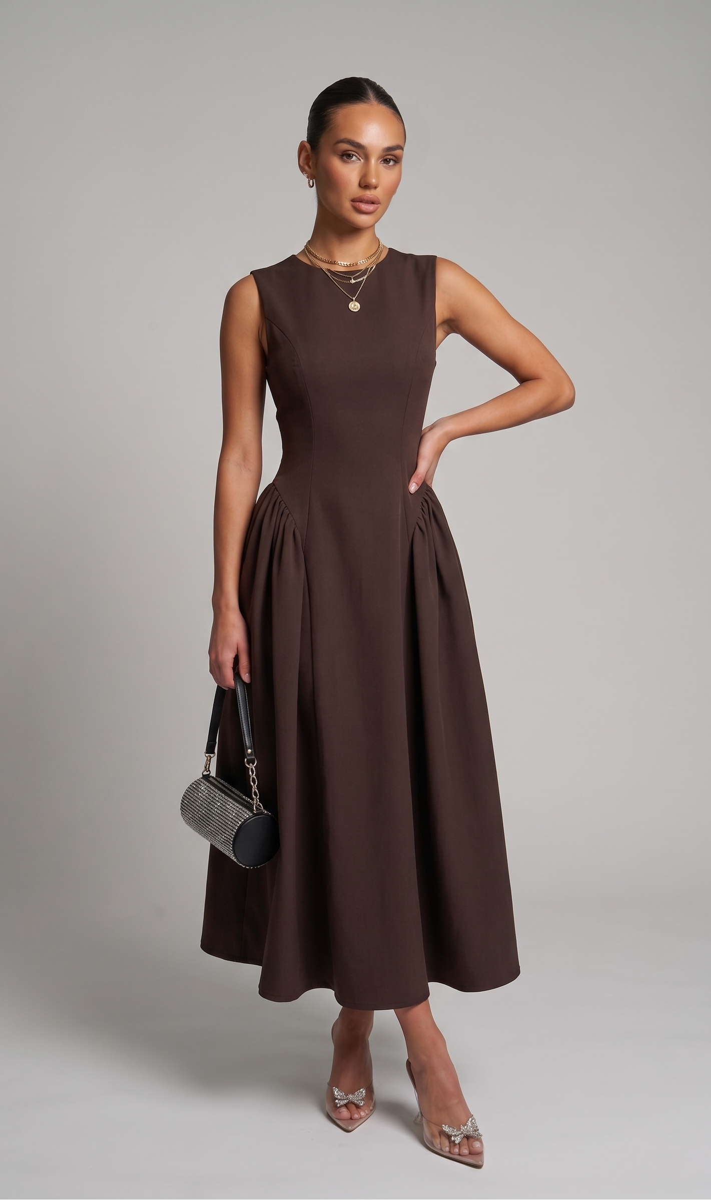 Cap Sleeve Maxikleid