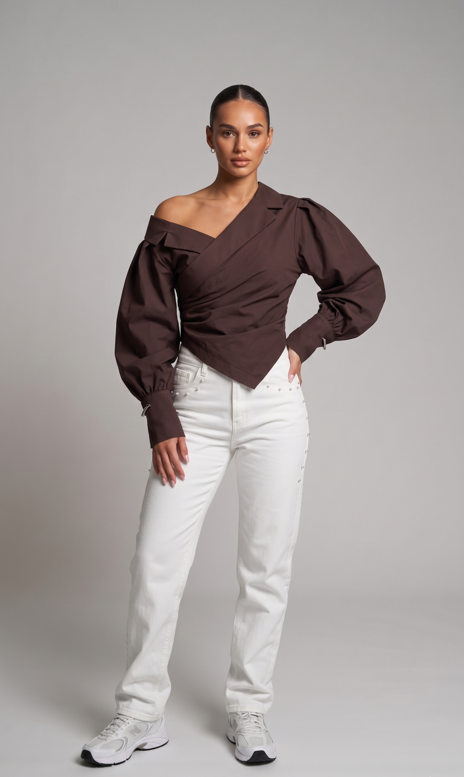 Moderne One-Shoulder-Bluse