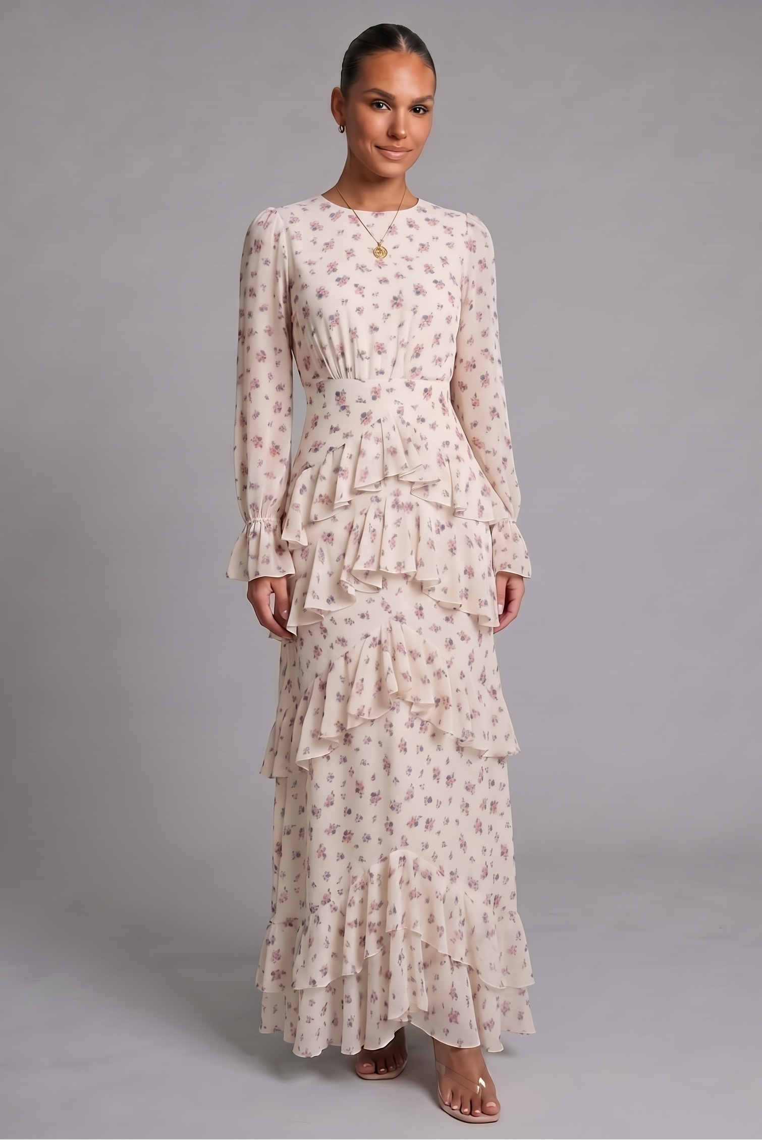Maxikleid mit Blumenmuster