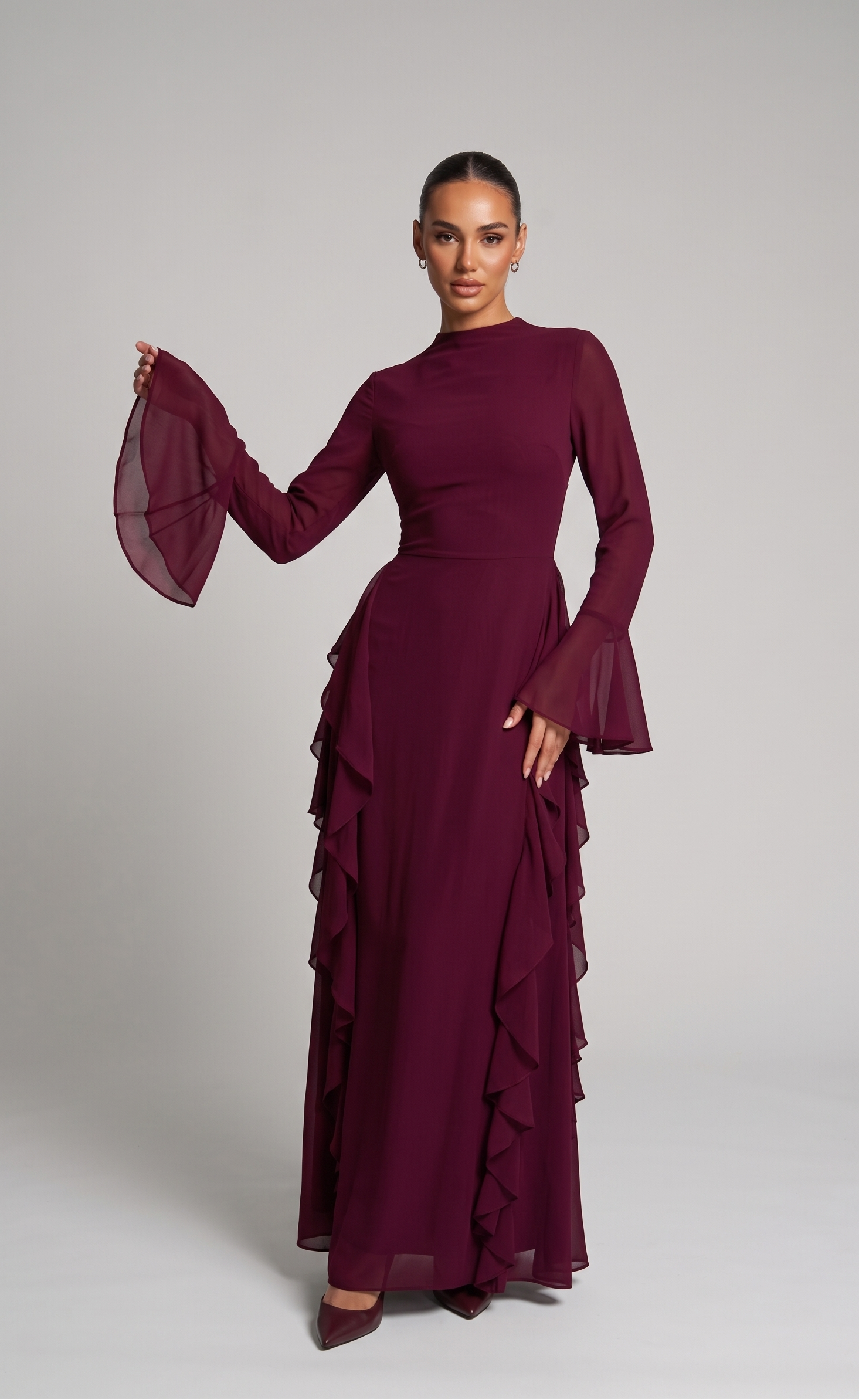 Elegantes Abaya mit Volants