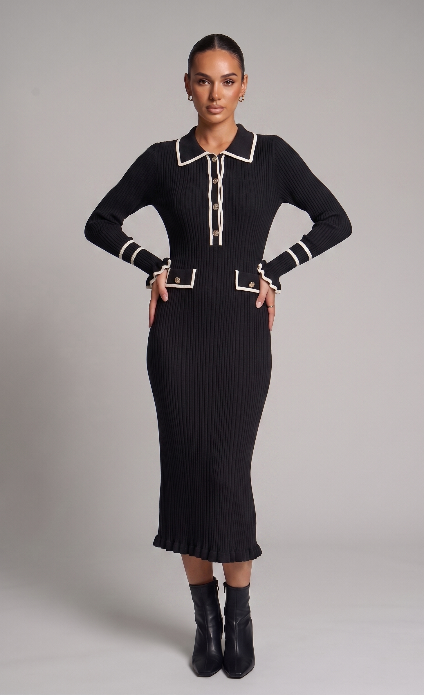 Elegantes Maxikleid mit Akzenten