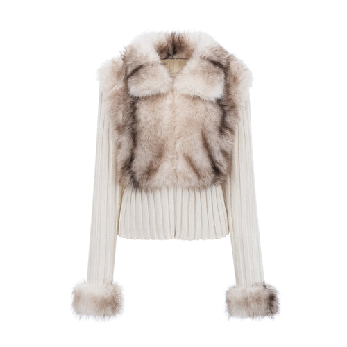 Cardigan mit Fell