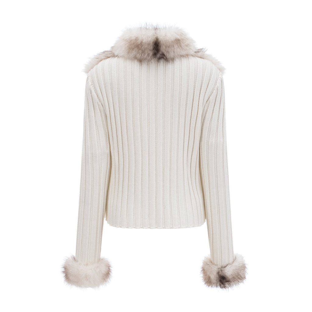 Cardigan mit Fell