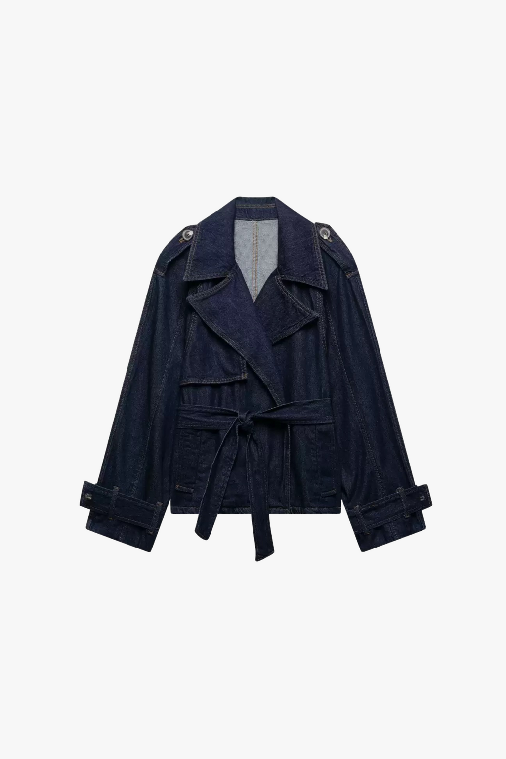 Jeansjacke mit Gürtel