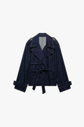Jeansjacke mit Gürtel