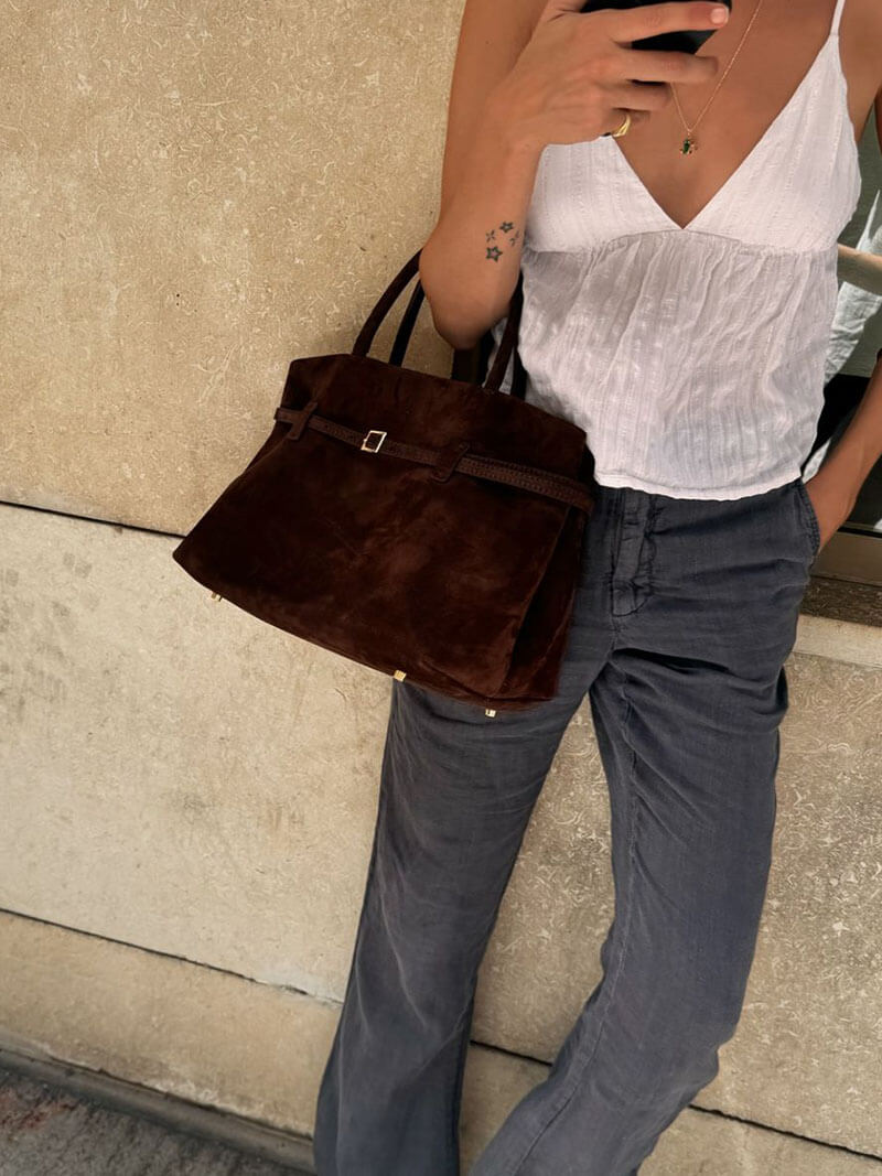 Wildleder Handtasche