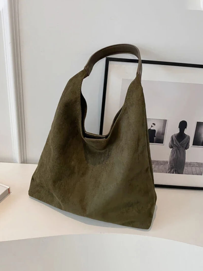 Handtasche in Wildlederoptik